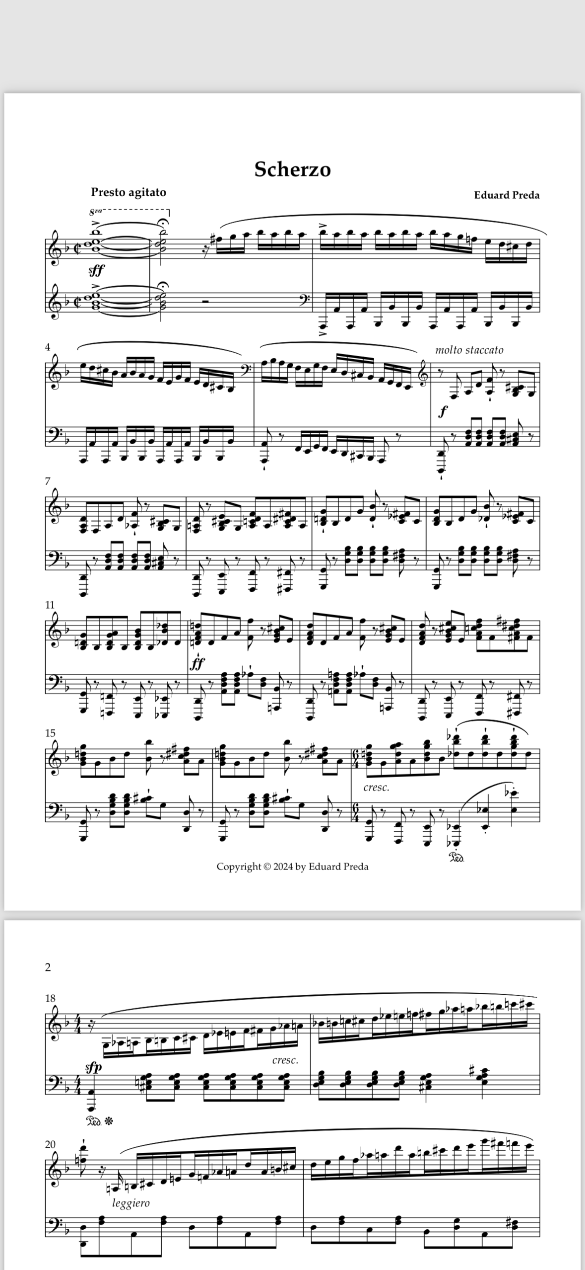 Scherzo | Partitura